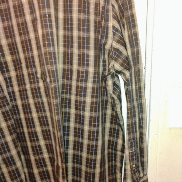 C E. Schmidt Work wear Nwot Classic Brown Plaid Button Down Shirt - Picture 13 of 13